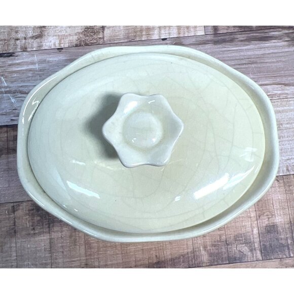 Croscill Home Porcelain Floral Canister With Lid Crackle Glaze 6" Tall Rose Patt - Picture 4 of 6